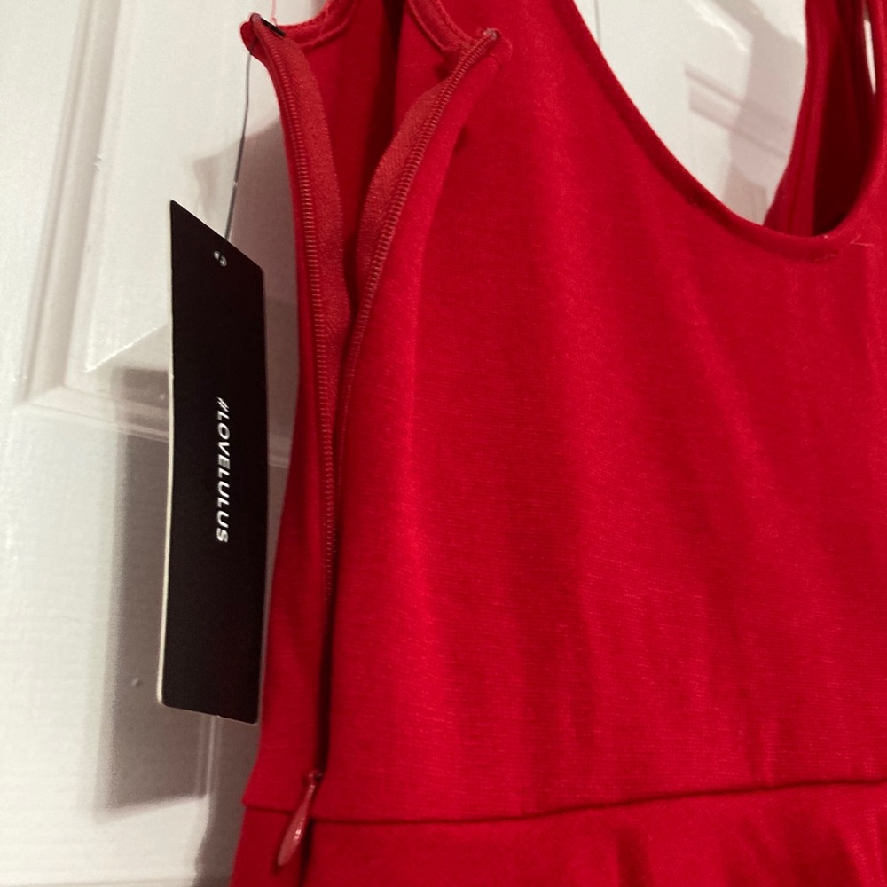Red skort dress